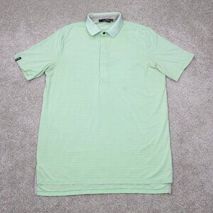 RLX Ralph Lauren Polo Shirt Men Medium Green Golf Polyester Stretch S/S Pullover